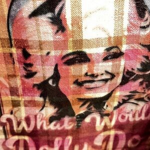 Graphic Plaid Women's Tee - Pink and Black